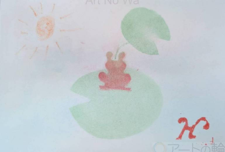 かえるの日光浴