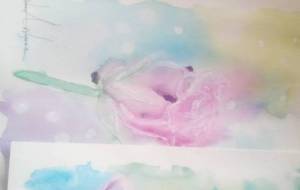 私は紙にこだわっています。鉛筆と筆。 - サオリ