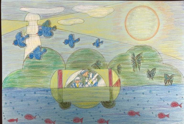 They are shining under the fullmoon and lighthouse.