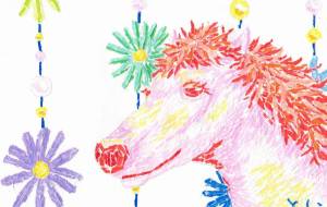 微笑む馬 - 工房はんど Yuki