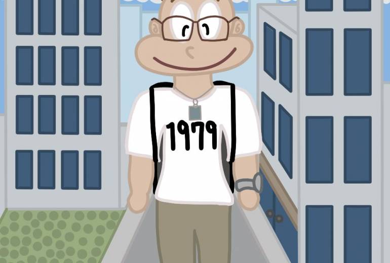 街を歩いている自分