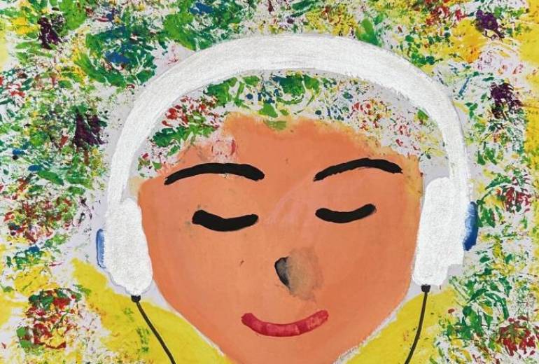 音楽を聴きながら