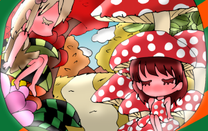 スノーボールの中のキノコ世界 - ましゅまろまかろん