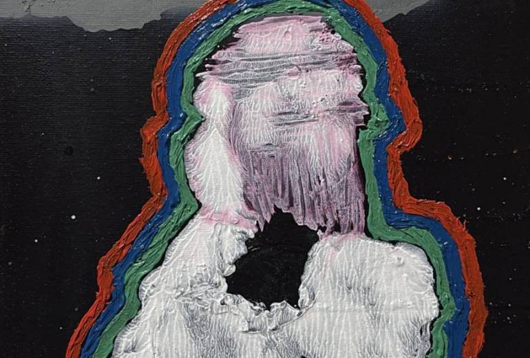 振り向き自画像