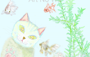 金魚と猫 - ゆふーち 