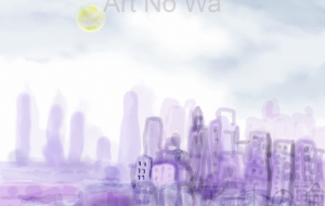 空とビルと月 - ゆふーち