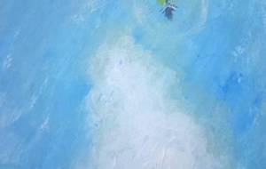 夏空入道雲 母さん天使(心夏空生活ラフアート) - 真鍋哲地