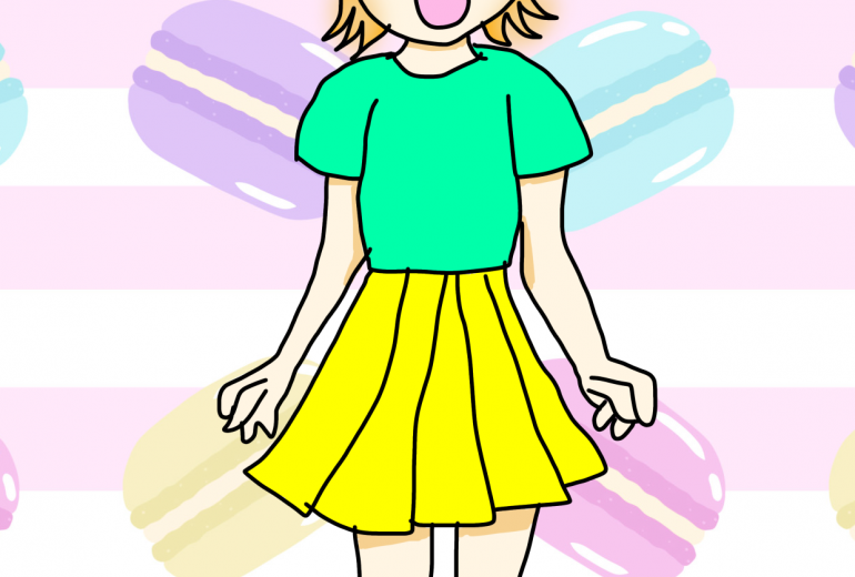 マカロンの女の子