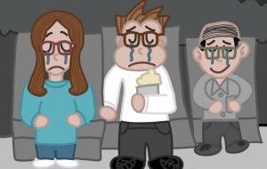 映画館で泣いている３人組 - アクター 