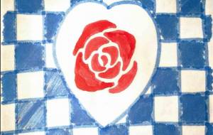 薔薇とチェック - 月見屋ちえり 