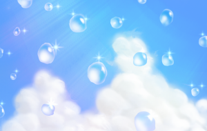 水滴と空の共演 - 桜雪 