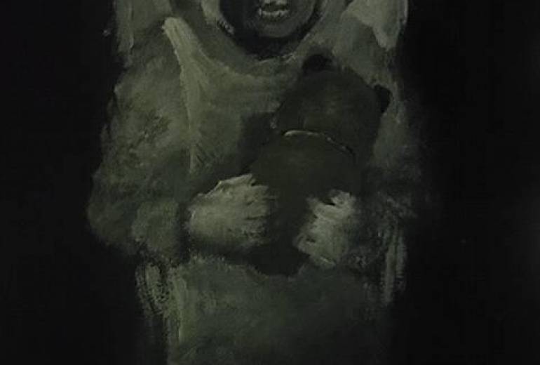 知的障がい者エプロン天使（年老いたお母さん、悲しみの涙、我が子へ離ればなれでごめんね（僕は尊い母さんだと思います）