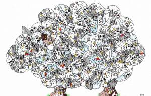 猫のパズル　ひつじ - ねもとおさむ 