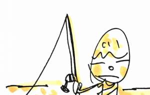 釣りをする少年 - 空叶論 