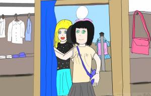 洋服屋へショッピング - 来世 