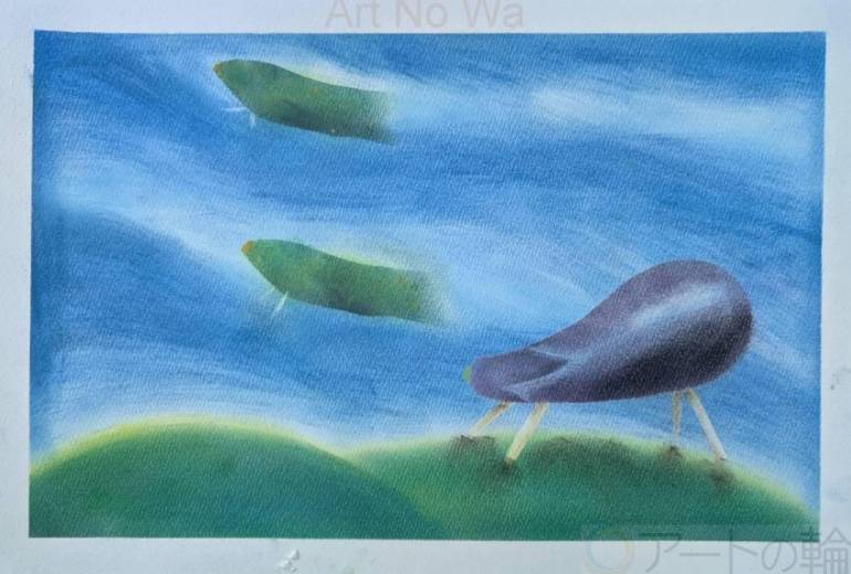 急ぐキュウリを見守るナスビ