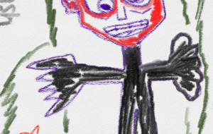 犬と少年色塗り - hakaalash 