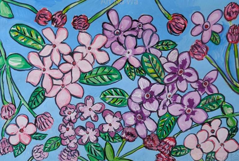 ニチニチ草とセンニチコウ