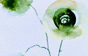 茶色の小瓶にさした花2 滲みさらに、くっきりバージョン - ぴぴ 