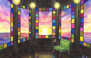 夕陽を見ながら - 工房はんど Yuki