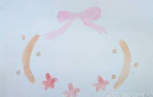 りぼんと花のリース - Miyumomo 