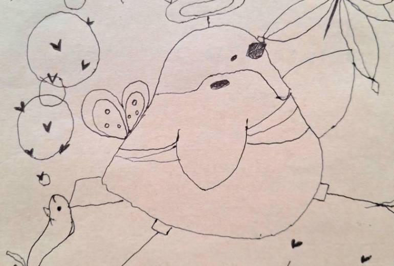 祝福されている、すずめ。