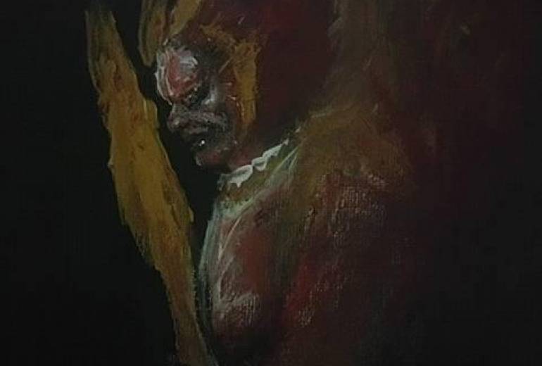 我が名は永絶の炎不動明王！！悪を我が名のもとに燃やし葬る！！（不動現代大和絵）