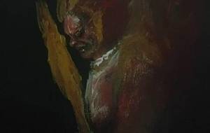 不動明王！！我が紅蓮の炎で全てを燃やす我が名のもとに悪を葬る（我が紅蓮の炎大和絵） - 真鍋哲地 