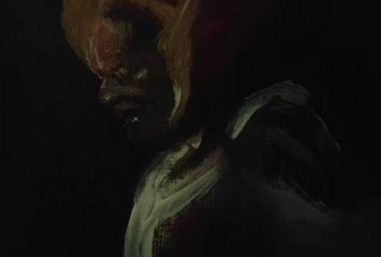 我が紅蓮の炎！不動明王（現代大和絵）