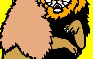 アフリカライオン - シマハイエナ 