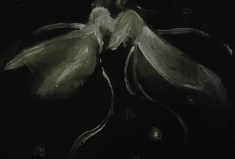 織姫と彦星 伝説（現代大和絵空想写実的アート）