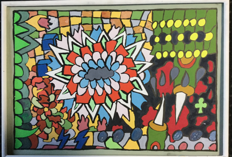 ポップ　カラフル　曇り空