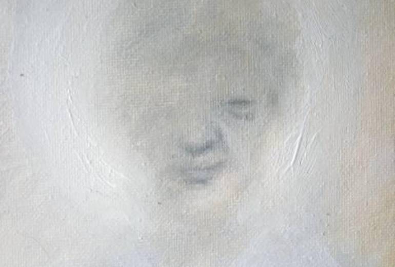 光の中、東日本大震災地 微笑み仏、悲しみは何も生まない、のこされた人たちへ、微笑んで生きて欲しいと、彼らは見守る（亡くなった人たちは尊い仏様になってます）