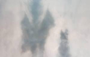 遠く空の下、雪よ！１人と一匹を優しく包んで、貧困者天使、と野良犬の絆 - 真鍋哲地 