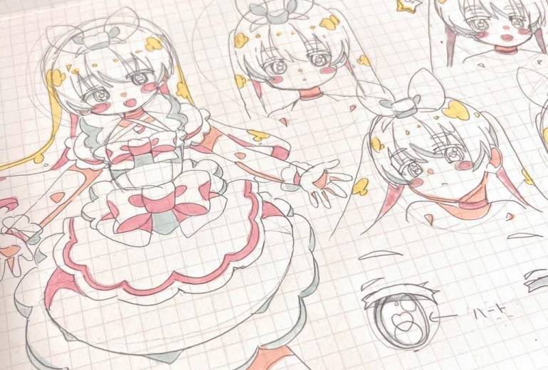 アニメ原画風イラスト