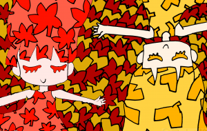 落ち葉を感じて - ましゅまろまかろん