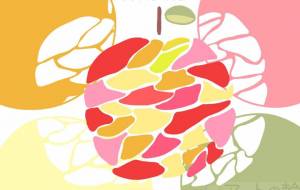 ポップなアップル - 工房はんど こじか