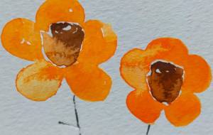 バラを描こうとしたら、椿っぽくなった。加工控えめ - ぴぴ 