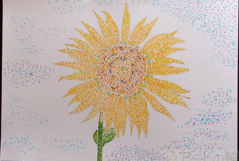 真夏日には届かずとも、真っ盛りな日回り通り。