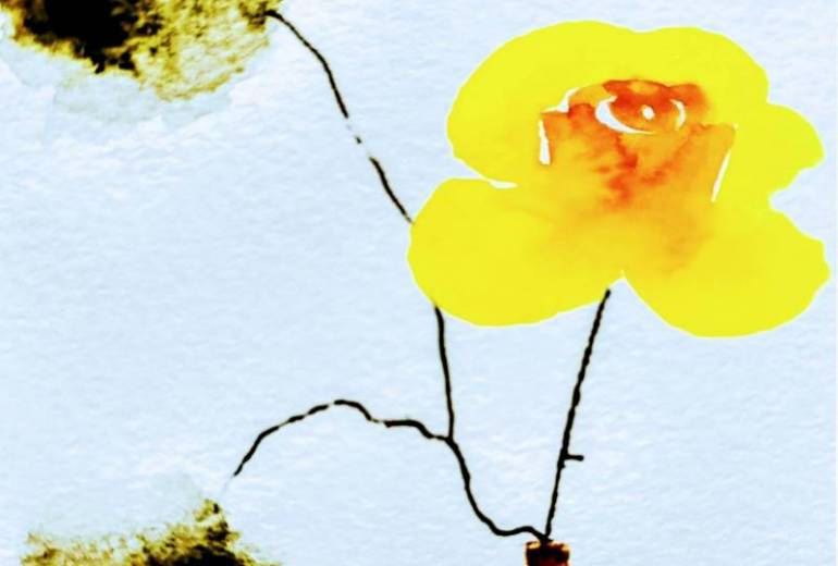 瓶と葉使い回し、バラ加工