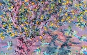 秋、描き、柿、牡蠣 - 久保田 俊