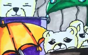 洞窟の中でぽかぽか雨宿り - ましゅまろまかろん