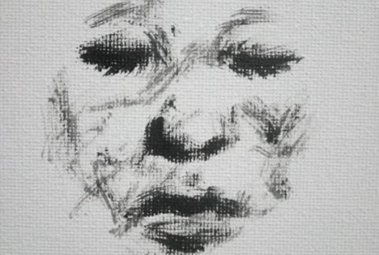 我子平和思ひ哀悲残顔戦争傷（古里の人達の笑顔が戦争で失われる事のないように）