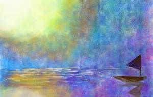 穏やかな月と海 - 依見子