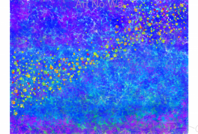 天の川と花びら