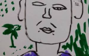 片目開き坊主 - シャカ 