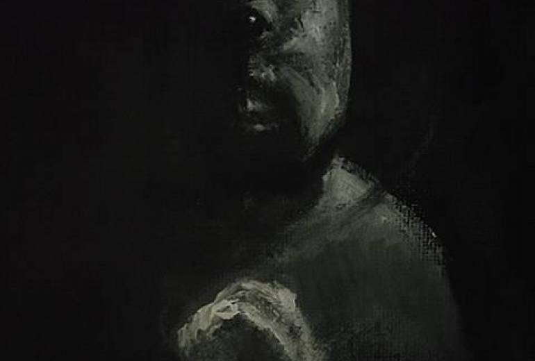 思い（一つ目祈り）写実投影空想絵画絵巻