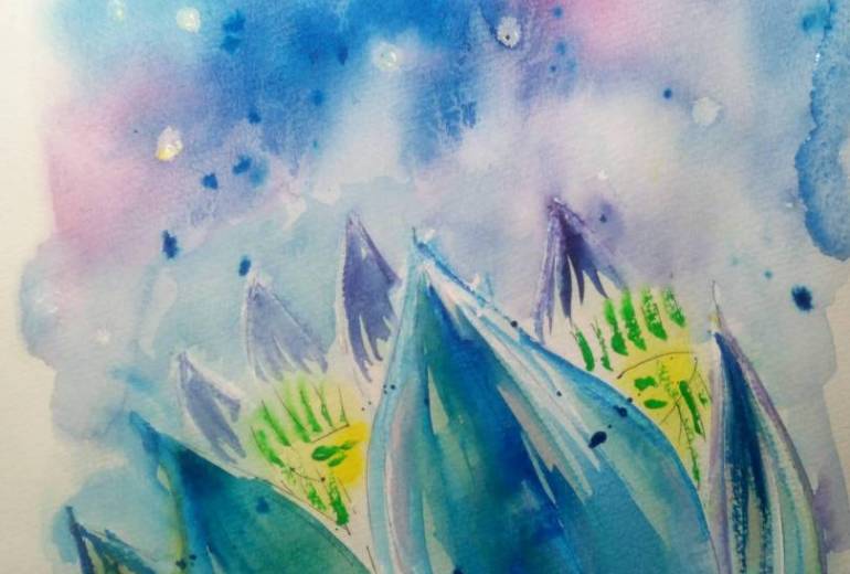 病にふせる蒼き瑠璃色の世界で……