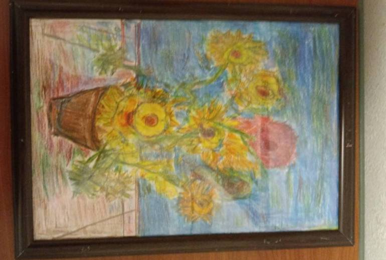 ゴッホのひまわりよりイメージして