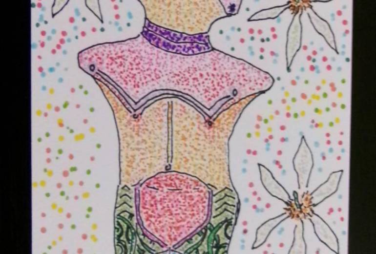 辛夷よろしき花と縄文の女神さま